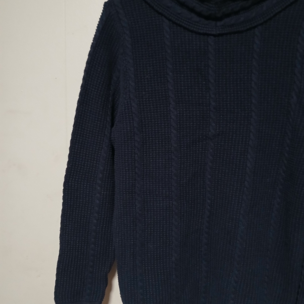 Jeanne Pierre ladies dark blue Pullover turtleneck sweater. Size XL - Picture 7 of 14